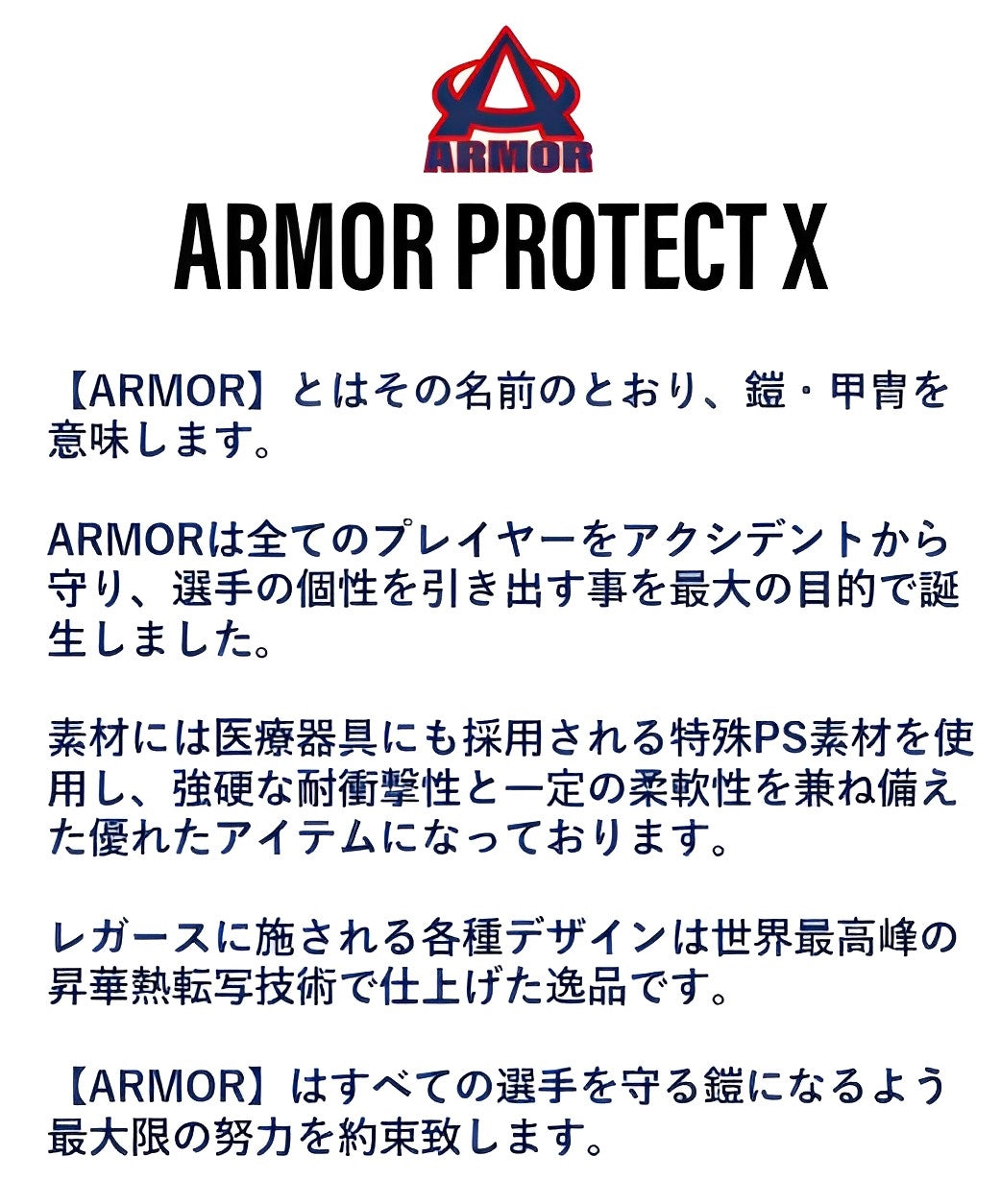 ARMOR【ACE】レガース シンガード レッグガード すね当て オリジナル デザイン サッカー用 フットサル